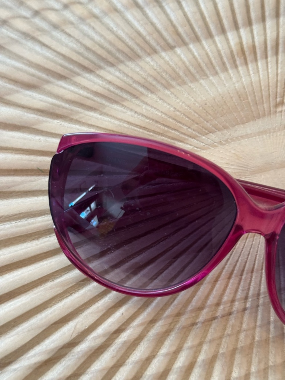 DVF Hot Pink Sunglasses Round Eye